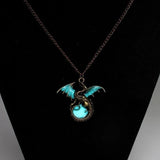 Retro Luminous Fairy Dragon Luminous Pendant Necklace Magic Steampunk Gift