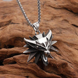 Vintage Punk Wolf Head Pendant Necklace Men Boys Hip Hop Biker Jewelry
