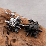 Vintage Punk Wolf Head Pendant Necklace Men Boys Hip Hop Biker Jewelry