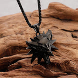 Vintage Punk Wolf Head Pendant Necklace Men Boys Hip Hop Biker Jewelry