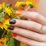 925 Silver Daisy Ring 18K Plated CZ Statement Wedding Ring