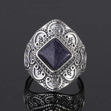 Nasia S925 Silver Sandstone Gemstone Rings for Women