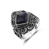 Nasia S925 Silver Sandstone Gemstone Rings for Women