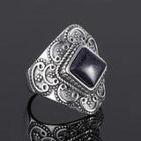 Nasia S925 Silver Sandstone Gemstone Rings for Women
