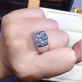 5ct Lab Moissanite Ring 925 Silver Promise Engagement Wedding Band