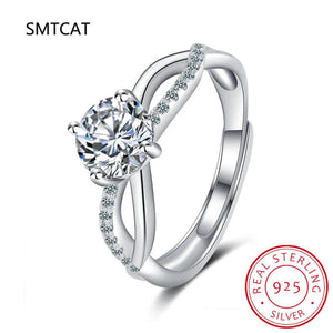2ct Moissanite Solitaire Ring S925 Silver Jewelry