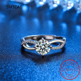 2ct Moissanite Solitaire Ring S925 Silver Jewelry