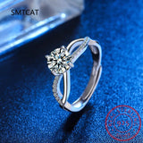 2ct Moissanite Solitaire Ring S925 Silver Jewelry