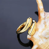 925 Silver Water Drop Opening Ring Women Wedding Engagement Party Charm