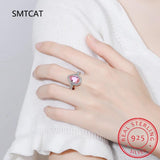 925 Silver Ring Water Drop Moissanite Citrine Engagement Jewelry