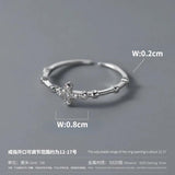 925 Sterling Silver CZ Opening Ring Vintage Cross Ring Party Jewelry