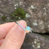 Natural Opal Ring Stone Female Rings Jewelry for Women Gift
