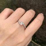 Natural Opal Ring Stone Female Rings Jewelry for Women Gift