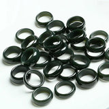 Hetian Cyan Jade Ring Fine Jewelry Gemstone Amulet Holiday Women Men