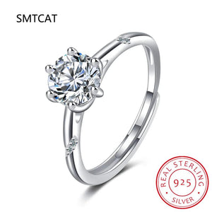 1ct Round Moissanite Diamond Solitaire Engagement Ring