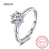 1ct Round Moissanite Diamond Solitaire Engagement Ring