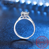 1ct Round Moissanite Diamond Solitaire Engagement Ring