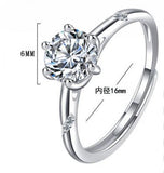 1ct Round Moissanite Diamond Solitaire Engagement Ring