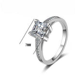 Princess Cut Moissanite Ring for Women S925 Silver Plated Pt950