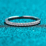 Moissanite Ring Matching Wedding Diamond Band 925 Sterling Silver