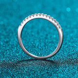 Moissanite Ring Matching Wedding Diamond Band 925 Sterling Silver