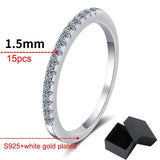 Moissanite Ring Matching Wedding Diamond Band 925 Sterling Silver