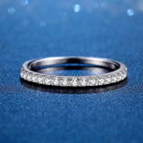 925 Silver Pass Diamond Test Round Moissanite Ring Cocktail Jewelry