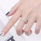 925 Silver Pass Diamond Test Round Moissanite Ring Cocktail Jewelry