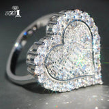 Bohemia Moissanite Zircon Silver Heart Ring