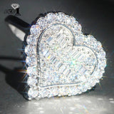 Bohemia Moissanite Zircon Silver Heart Ring
