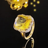 925 Silver Moissanite CZ Party Ring For Women
