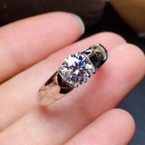 Men's Lab Moissanite Diamond Ring 925 Silver Engagement Wedding Band