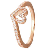 Enchanted Crown Luminous Ice Love Lock Heart 925 Silver Ring