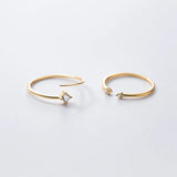 925 Silver Zircon Open Finger Rings Wedding Adjustable Fine Jewellery