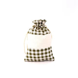 5pcs Linen Cotton Bags 10x14 13x18cm Grids Muslin Jewelry Cosmetics Packaging
