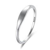 Flat Silver Ring 925 Glossy Engravable 3 Colors DIY Jewelry Making