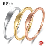 Flat Silver Ring 925 Glossy Engravable 3 Colors DIY Jewelry Making