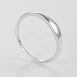 Flat Silver Ring 925 Glossy Engravable 3 Colors DIY Jewelry Making