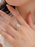 Sun Style Opal Ring Women's Ring Headpiece Sense Jewelry