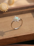 Sun Style Opal Ring Women's Ring Headpiece Sense Jewelry