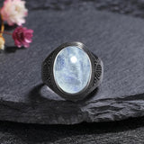 Sterling Silver Oval Rhodochrosite Labradorite Ring Women Wedding Engagement