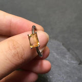 MM Natural Citrine Ring Adjustable Female Ring Jewelry for Women
