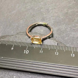 MM Natural Citrine Ring Adjustable Female Ring Jewelry for Women