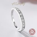 925 Silver CZ Geometric Stackable Rings For Women Wedding