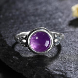 Sterling Silver Moonstone Labradorite Rhodochrosite Ring