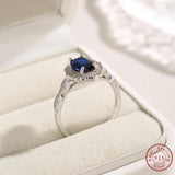 S925 Sterling Silver Spinel High Ring for Women