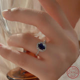 S925 Sterling Silver Spinel High Ring for Women