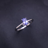 CSJ Natural Ruby Ring Sterling Silver for Women