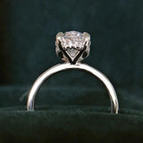925 Sterling Silver Diamond Oval Party Ring