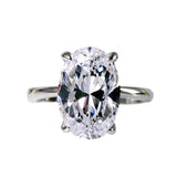 925 Sterling Silver Diamond Oval Party Ring